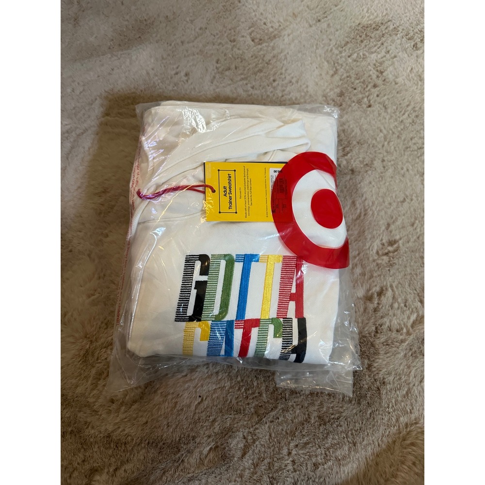 Pokemon Gotta Catch Em All Trainer Sweatshirt Hoodie Cream White XXL NWT - Picture 2 of 3